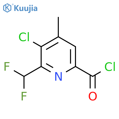 3-Chloro-2-(difluoromethyl)-4-methylpyridine-6-carbonyl chloride structure
