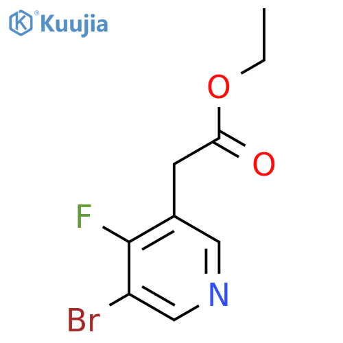 Ethyl 3-bromo-4-fluoropyridine-5-acetate structure