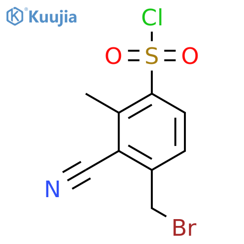 4-Bromomethyl-3-cyano-2-methylbenzenesulfonyl chloride structure