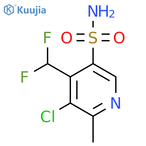 3-Chloro-4-(difluoromethyl)-2-methylpyridine-5-sulfonamide structure