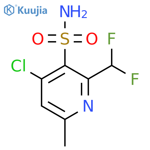 4-Chloro-2-(difluoromethyl)-6-methylpyridine-3-sulfonamide structure