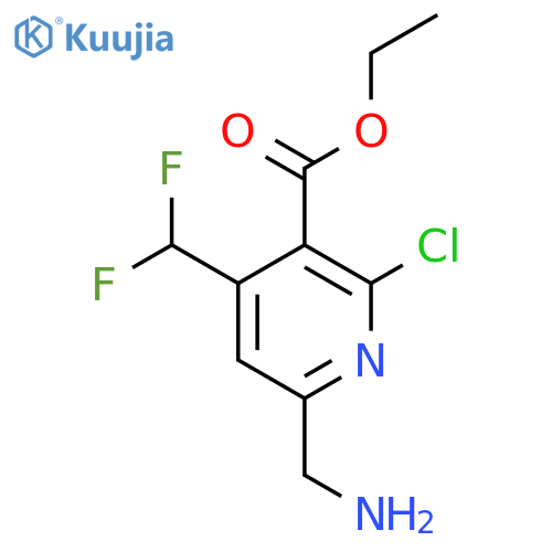 Ethyl 6-(aminomethyl)-2-chloro-4-(difluoromethyl)pyridine-3-carboxylate structure