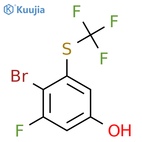 4-Bromo-3-fluoro-5-(trifluoromethylthio)phenol structure