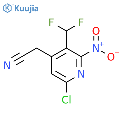 6-Chloro-3-(difluoromethyl)-2-nitropyridine-4-acetonitrile structure