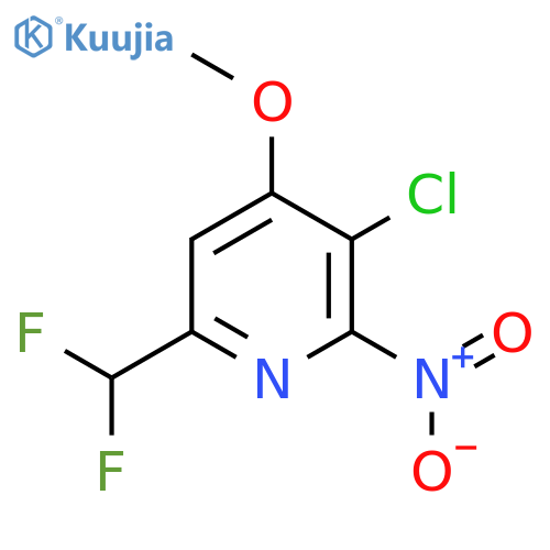 3-Chloro-6-(difluoromethyl)-4-methoxy-2-nitropyridine structure