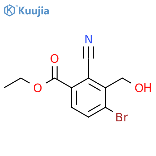 Ethyl 4-bromo-2-cyano-3-(hydroxymethyl)benzoate structure