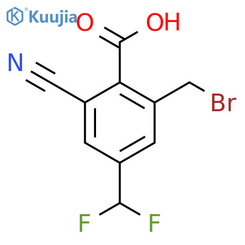 2-Bromomethyl-6-cyano-4-(difluoromethyl)benzoic acid structure