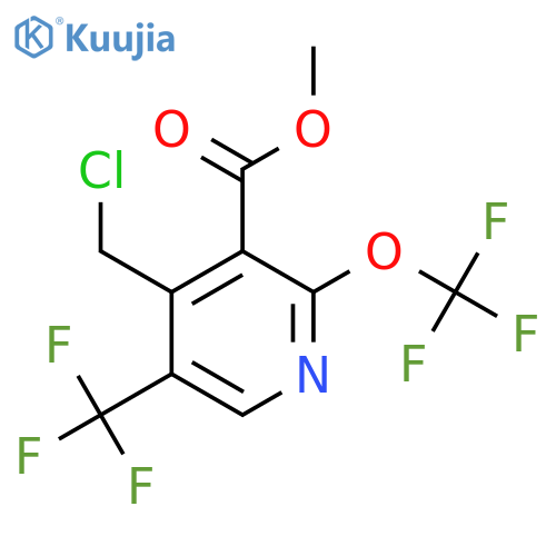 Methyl 4-(chloromethyl)-2-(trifluoromethoxy)-5-(trifluoromethyl)pyridine-3-carboxylate structure
