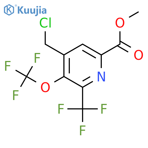 Methyl 4-(chloromethyl)-3-(trifluoromethoxy)-2-(trifluoromethyl)pyridine-6-carboxylate structure