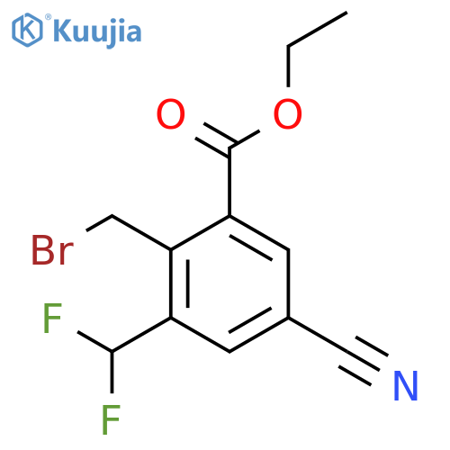 Ethyl 2-bromomethyl-5-cyano-3-(difluoromethyl)benzoate structure