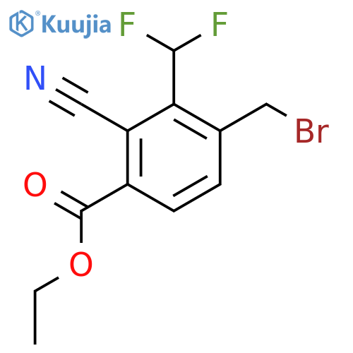 Ethyl 4-bromomethyl-2-cyano-3-(difluoromethyl)benzoate structure