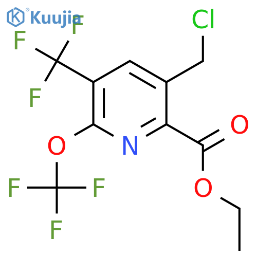 Ethyl 5-(chloromethyl)-2-(trifluoromethoxy)-3-(trifluoromethyl)pyridine-6-carboxylate structure