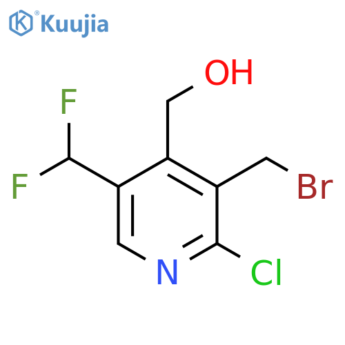 3-(Bromomethyl)-2-chloro-5-(difluoromethyl)pyridine-4-methanol structure