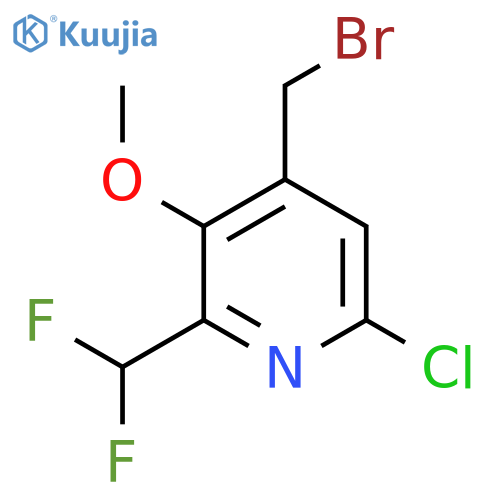 4-(Bromomethyl)-6-chloro-2-(difluoromethyl)-3-methoxypyridine structure