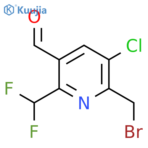 2-(Bromomethyl)-3-chloro-6-(difluoromethyl)pyridine-5-carboxaldehyde structure