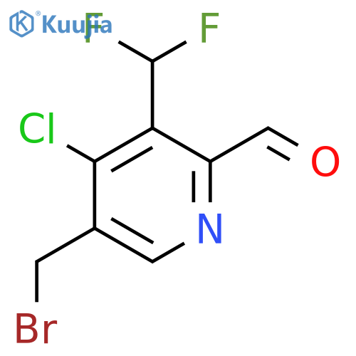 5-(Bromomethyl)-4-chloro-3-(difluoromethyl)pyridine-2-carboxaldehyde structure