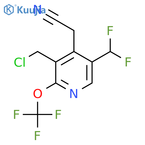 3-(Chloromethyl)-5-(difluoromethyl)-2-(trifluoromethoxy)pyridine-4-acetonitrile structure