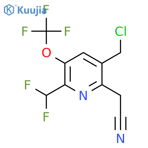 5-(Chloromethyl)-2-(difluoromethyl)-3-(trifluoromethoxy)pyridine-6-acetonitrile structure