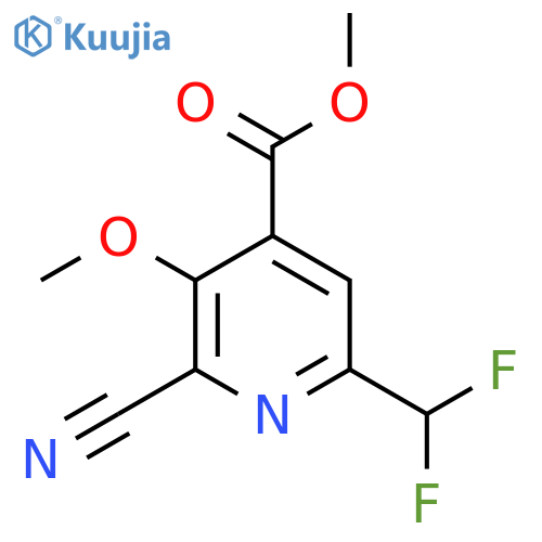 Methyl 2-cyano-6-(difluoromethyl)-3-methoxypyridine-4-carboxylate structure