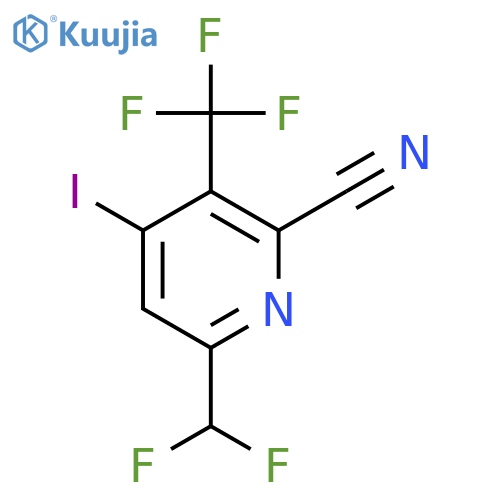 2-Cyano-6-(difluoromethyl)-4-iodo-3-(trifluoromethyl)pyridine structure