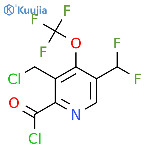 3-(Chloromethyl)-5-(difluoromethyl)-4-(trifluoromethoxy)pyridine-2-carbonyl chloride structure