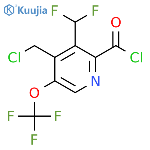 4-(Chloromethyl)-3-(difluoromethyl)-5-(trifluoromethoxy)pyridine-2-carbonyl chloride structure