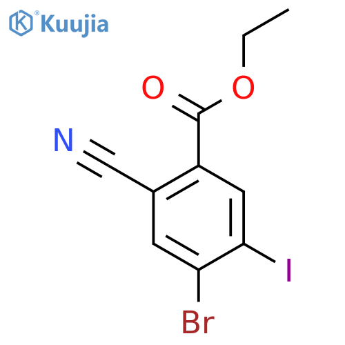 Ethyl 4-bromo-2-cyano-5-iodobenzoate structure