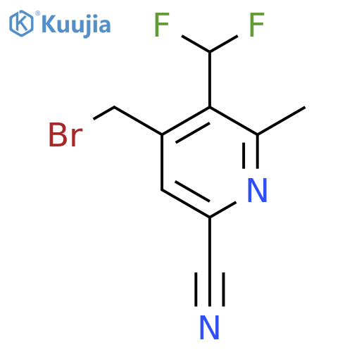 4-(Bromomethyl)-6-cyano-3-(difluoromethyl)-2-methylpyridine structure