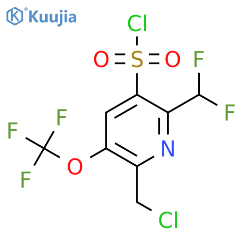 2-(Chloromethyl)-6-(difluoromethyl)-3-(trifluoromethoxy)pyridine-5-sulfonyl chloride structure