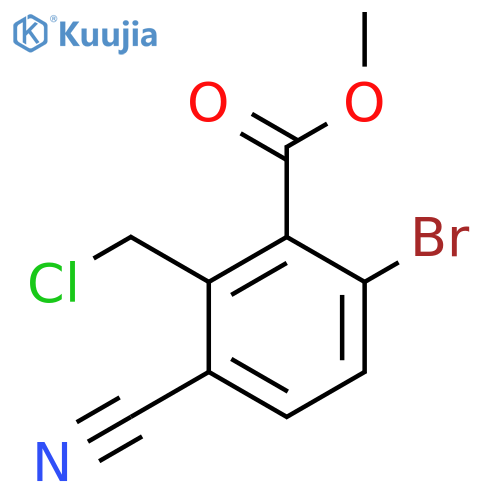 Methyl 6-bromo-2-chloromethyl-3-cyanobenzoate structure