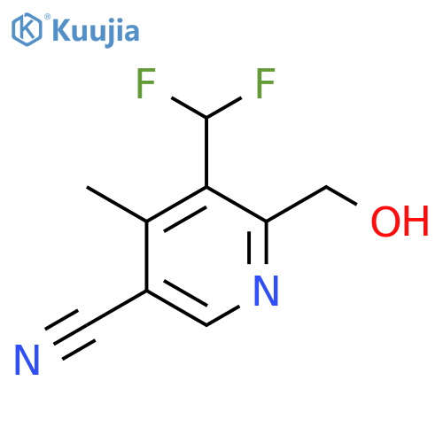 5-Cyano-3-(difluoromethyl)-4-methylpyridine-2-methanol structure