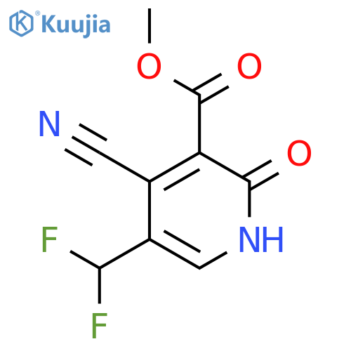 Methyl 4-cyano-5-(difluoromethyl)-2-hydroxypyridine-3-carboxylate structure