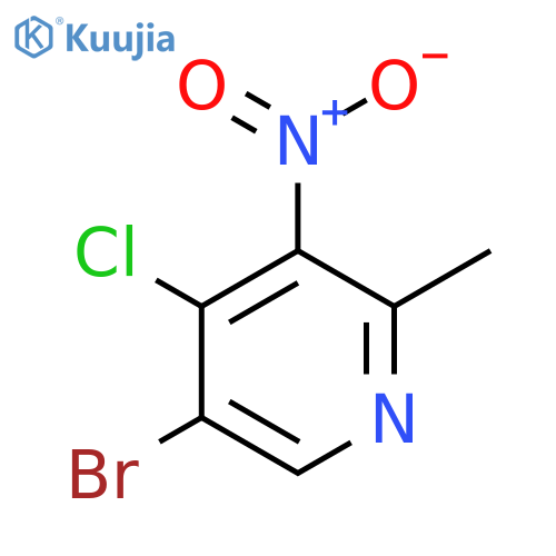 5-bromo-4-chloro-2-methyl-3-nitro-pyridine structure