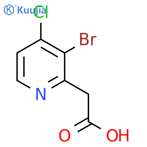 3-Bromo-4-chloropyridine-2-acetic acid structure
