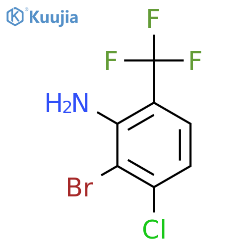 2-Bromo-3-chloro-6-(trifluoromethyl)aniline structure
