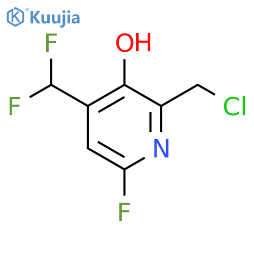 2-(Chloromethyl)-4-(difluoromethyl)-6-fluoro-3-hydroxypyridine structure
