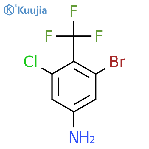 3-Bromo-5-chloro-4-(trifluoromethyl)aniline structure