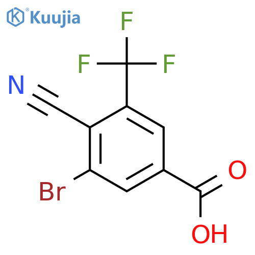 3-Bromo-4-cyano-5-(trifluoromethyl)benzoic acid structure