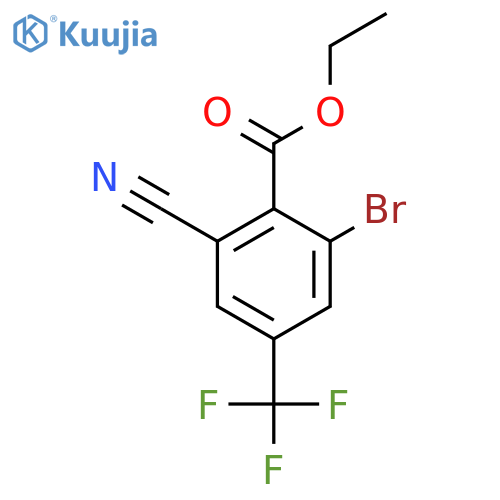 Ethyl 2-bromo-6-cyano-4-(trifluoromethyl)benzoate structure