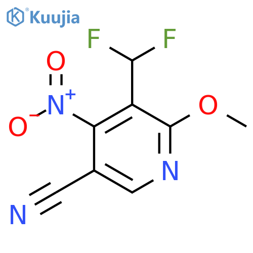 5-Cyano-3-(difluoromethyl)-2-methoxy-4-nitropyridine structure