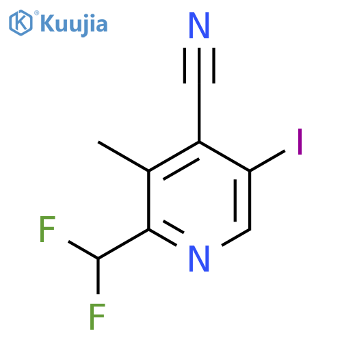 4-Cyano-2-(difluoromethyl)-5-iodo-3-methylpyridine structure