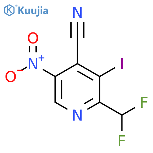 4-Cyano-2-(difluoromethyl)-3-iodo-5-nitropyridine structure