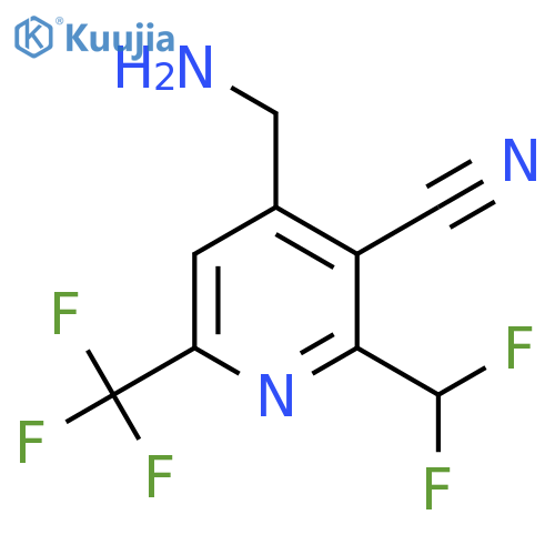 4-(Aminomethyl)-3-cyano-2-(difluoromethyl)-6-(trifluoromethyl)pyridine structure