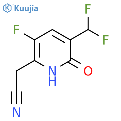 3-(Difluoromethyl)-5-fluoro-2-hydroxypyridine-6-acetonitrile structure