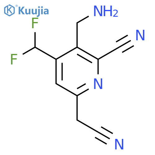 3-(Aminomethyl)-2-cyano-4-(difluoromethyl)pyridine-6-acetonitrile structure