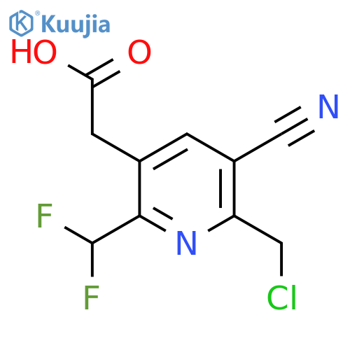 2-(Chloromethyl)-3-cyano-6-(difluoromethyl)pyridine-5-acetic acid structure