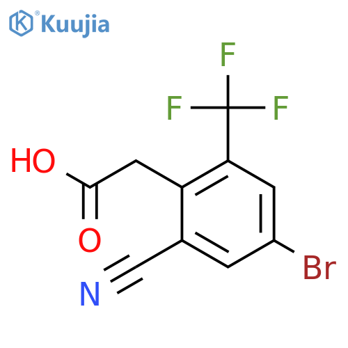 4-Bromo-2-cyano-6-(trifluoromethyl)phenylacetic acid structure