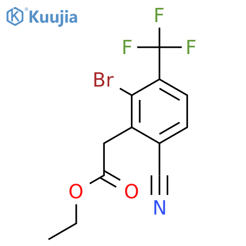 Ethyl 2-bromo-6-cyano-3-(trifluoromethyl)phenylacetate structure