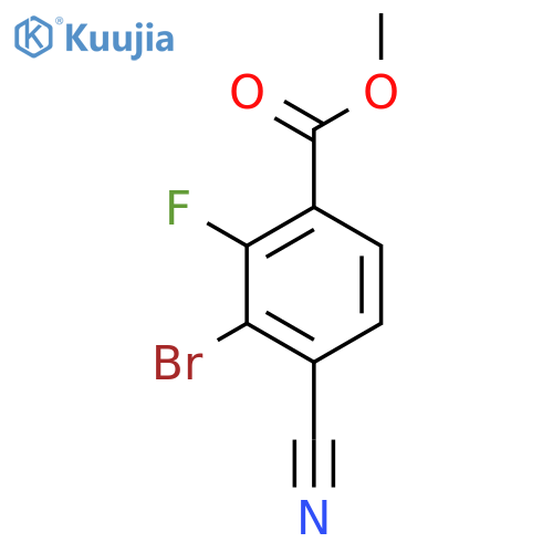 Methyl 3-bromo-4-cyano-2-fluorobenzoate structure