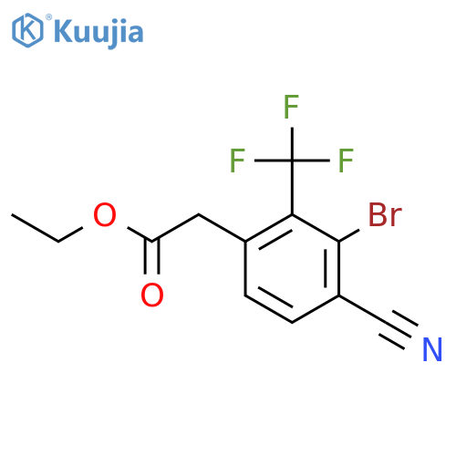 Ethyl 3-bromo-4-cyano-2-(trifluoromethyl)phenylacetate structure
